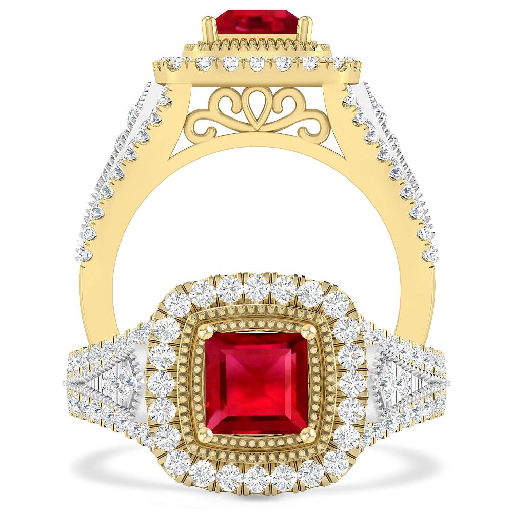 Yellow Gold - Ruby