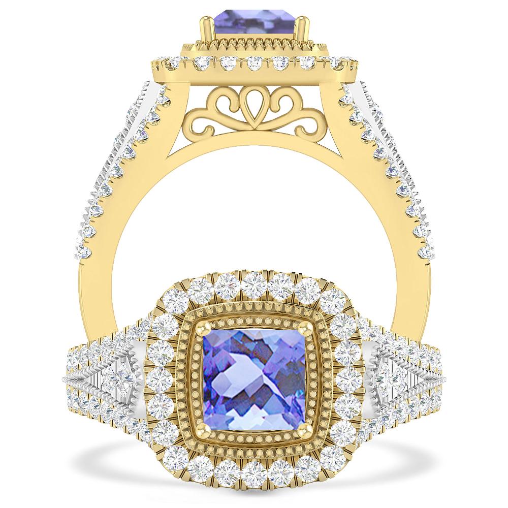 Yellow Gold - Tanzanite