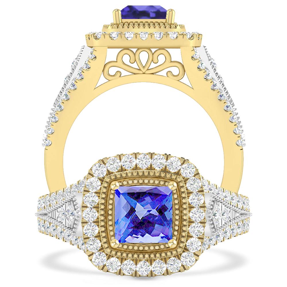 Yellow Gold - Tanzanite