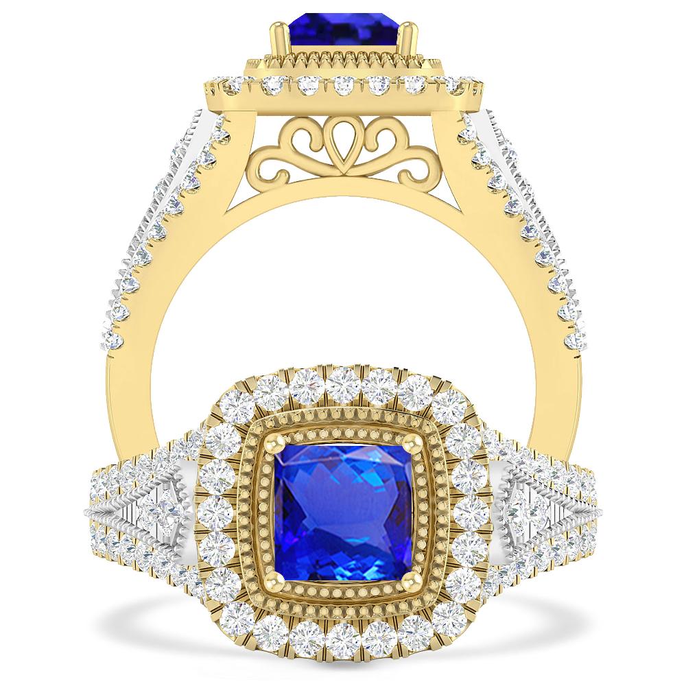 Yellow Gold - Tanzanite