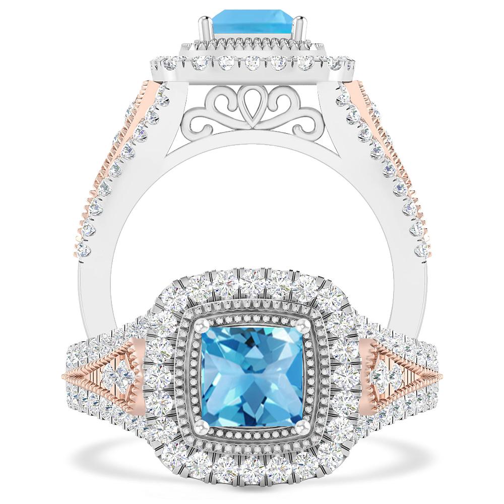 White Gold - Blue Topaz