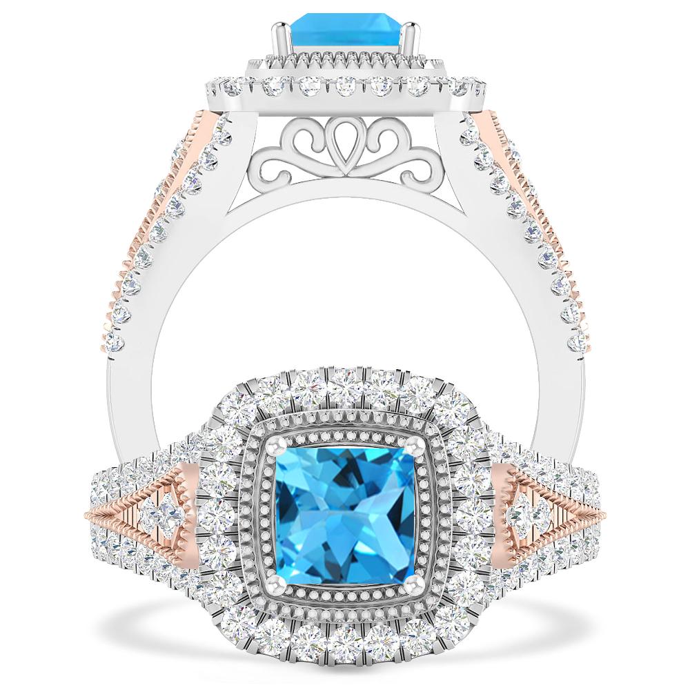 White Gold - Blue Topaz