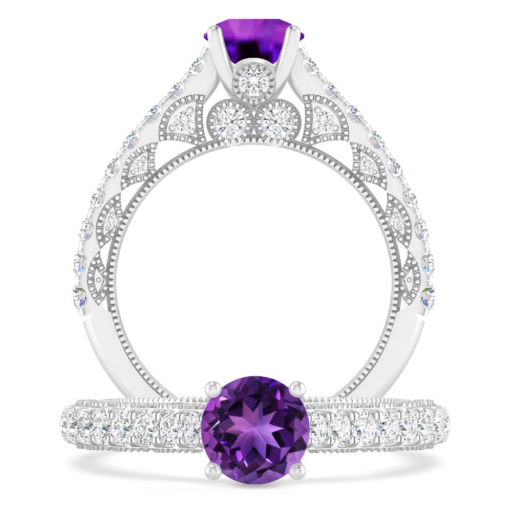 White Gold - Amethyst