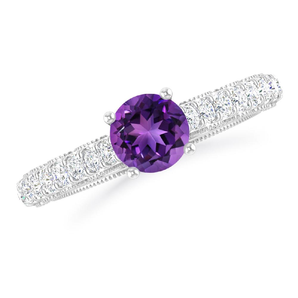 White Gold - Amethyst