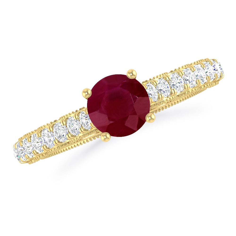 Yellow Gold - Ruby