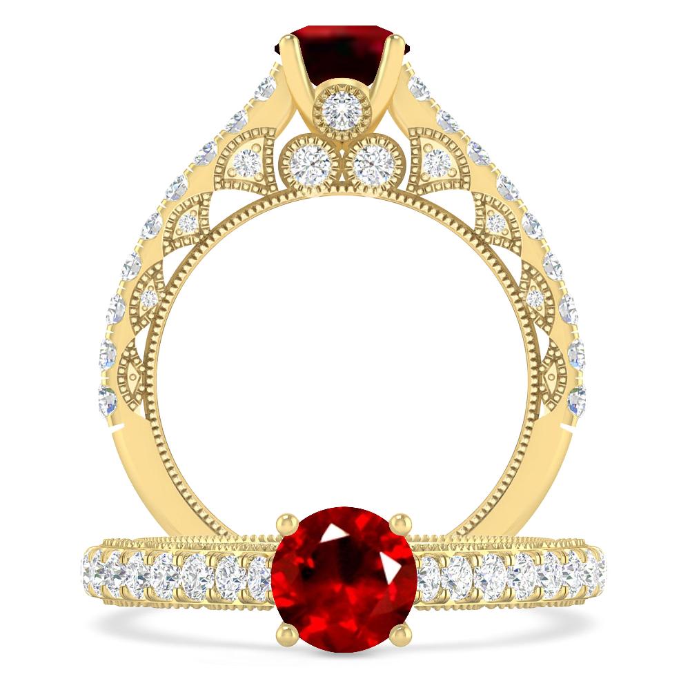 Yellow Gold - Ruby