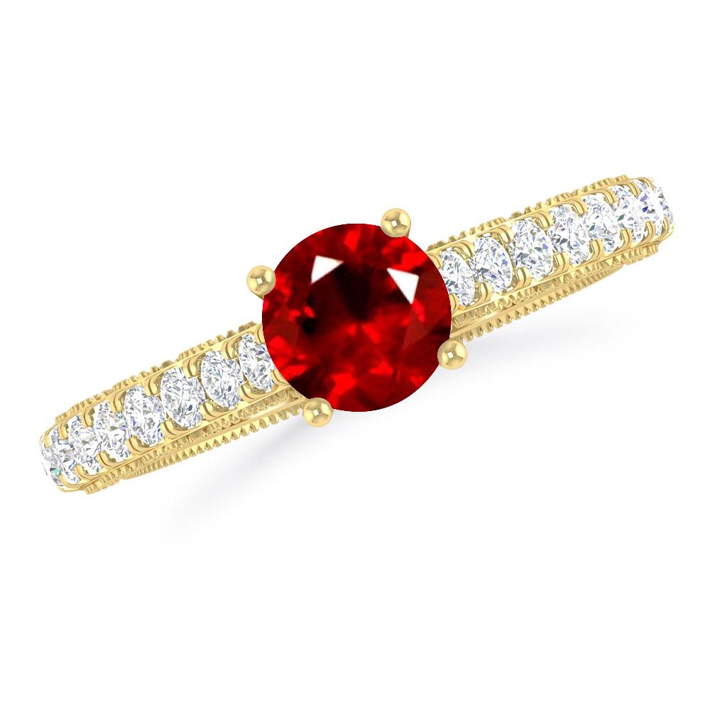 Yellow Gold - Ruby