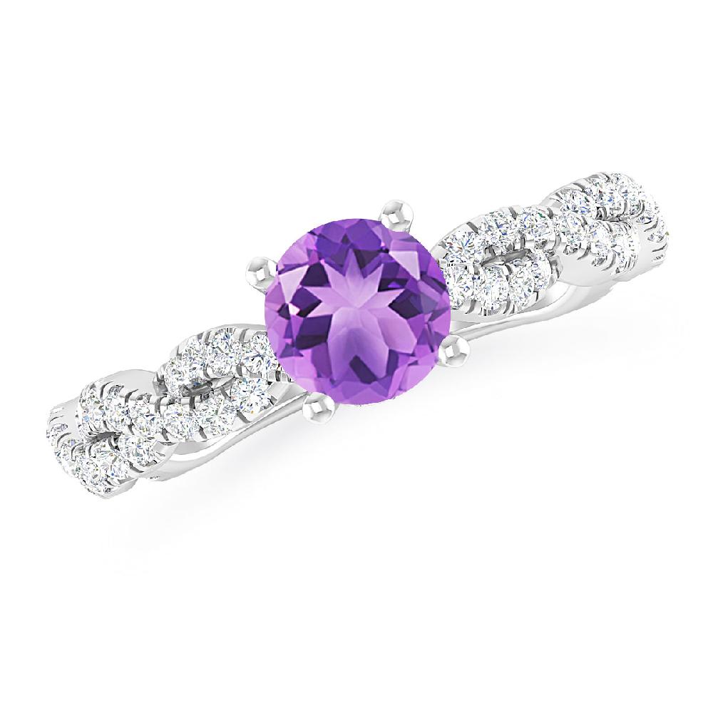 White Gold - Amethyst
