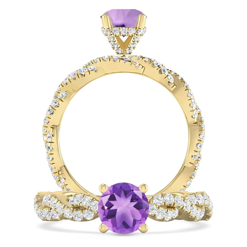 Yellow Gold - Amethyst