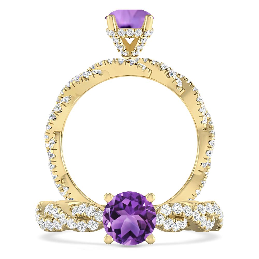 Yellow Gold - Amethyst