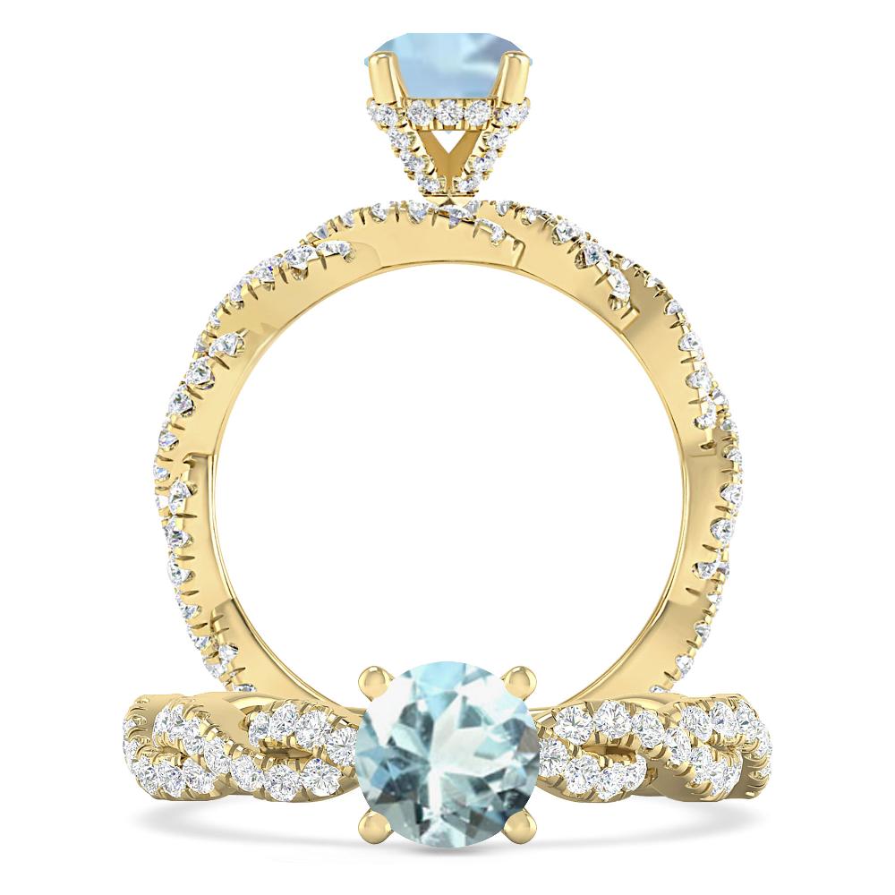 Yellow Gold - Aquamarine