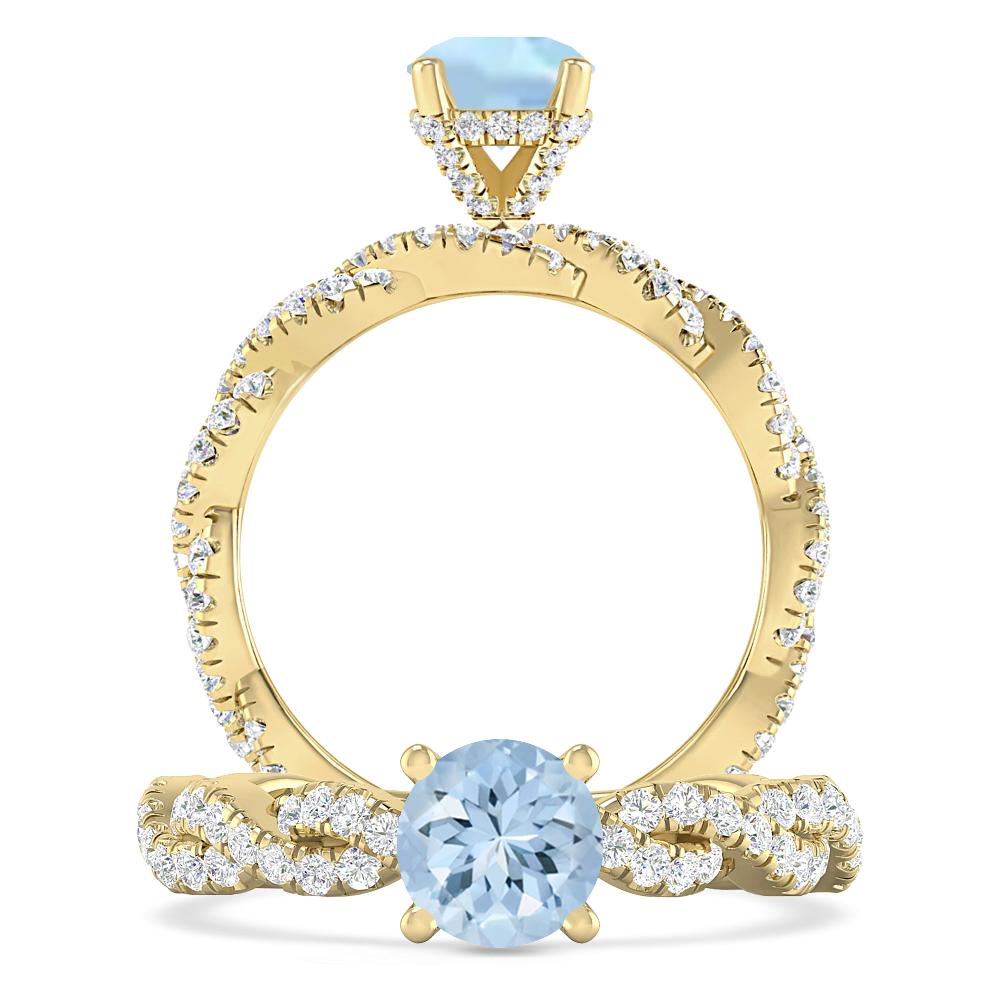 Yellow Gold - Aquamarine