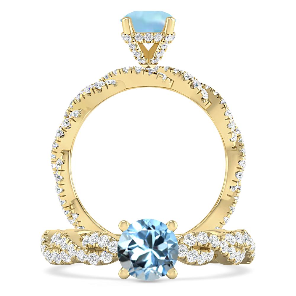 Yellow Gold - Aquamarine