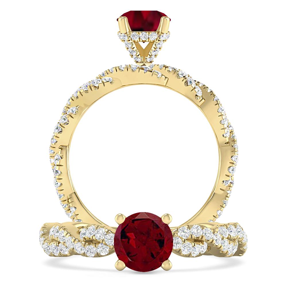 Yellow Gold - Garnet