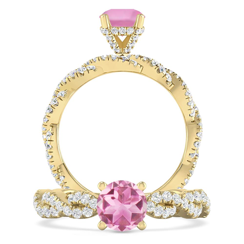Yellow Gold - Pink Tourmaline