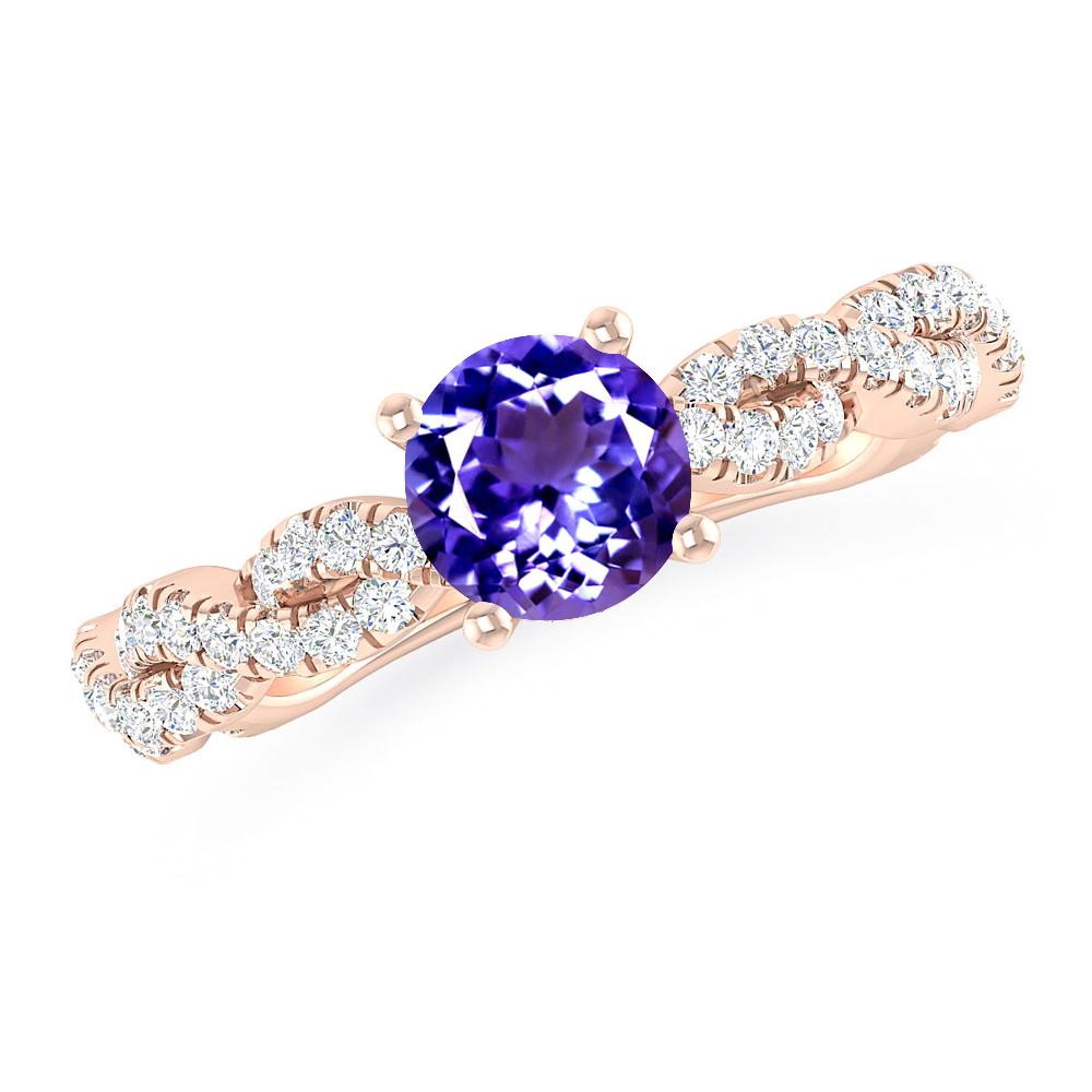 Rose Gold - Tanzanite