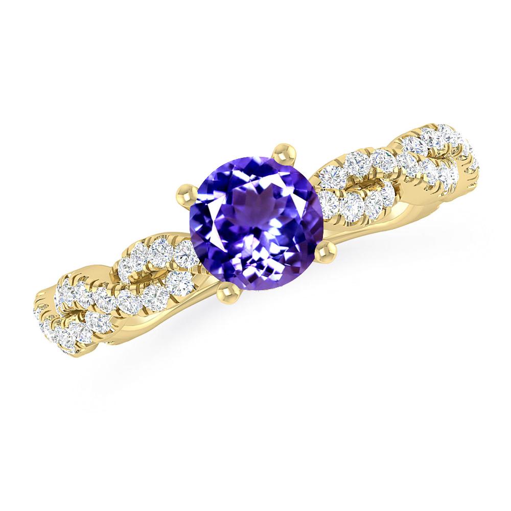Yellow Gold - Tanzanite
