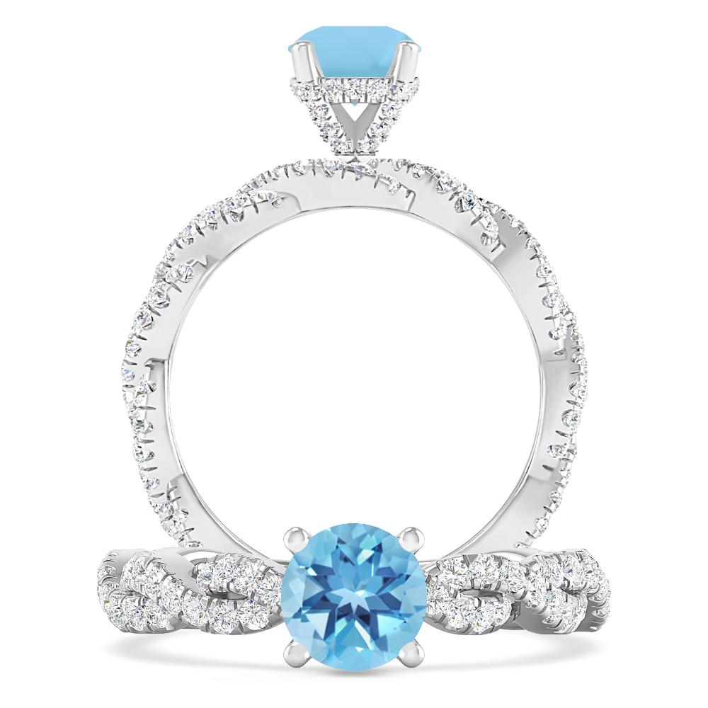 White Gold - Blue Topaz