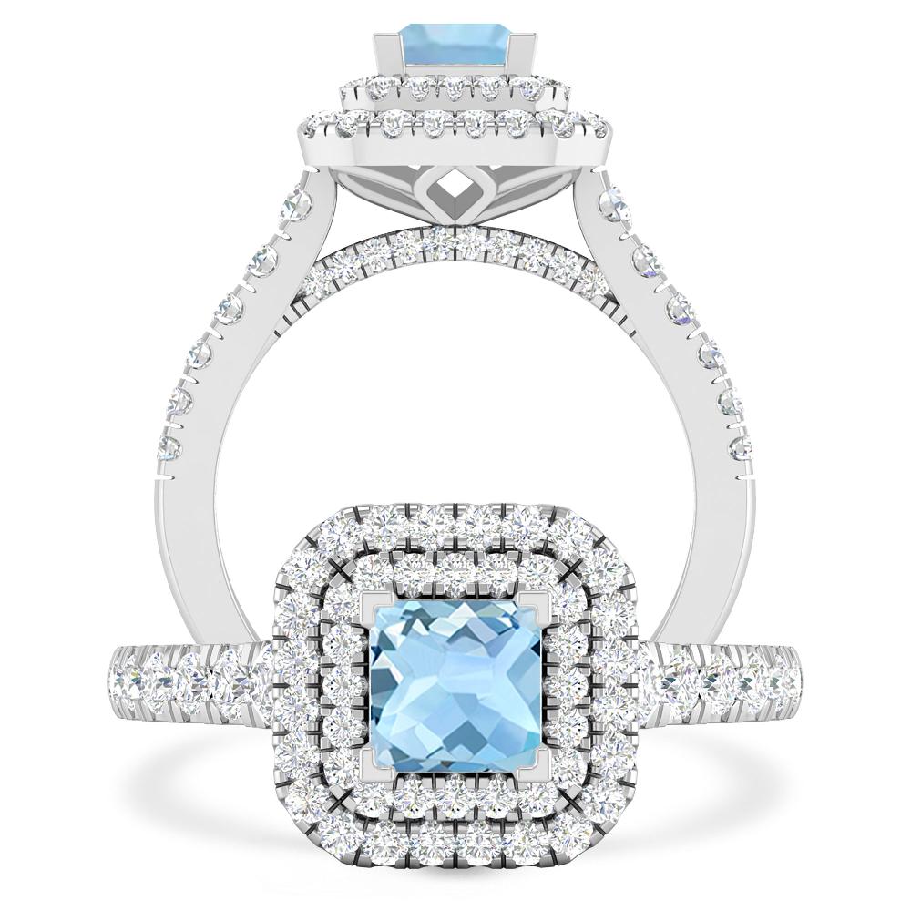 White Gold - Aquamarine