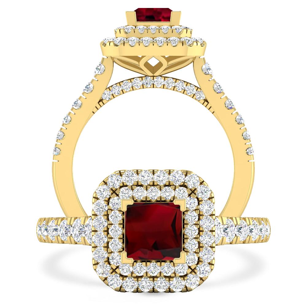 Yellow Gold - Garnet