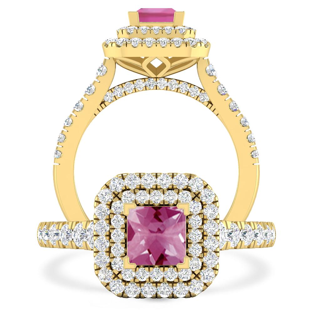 Yellow Gold - Pink Tourmaline