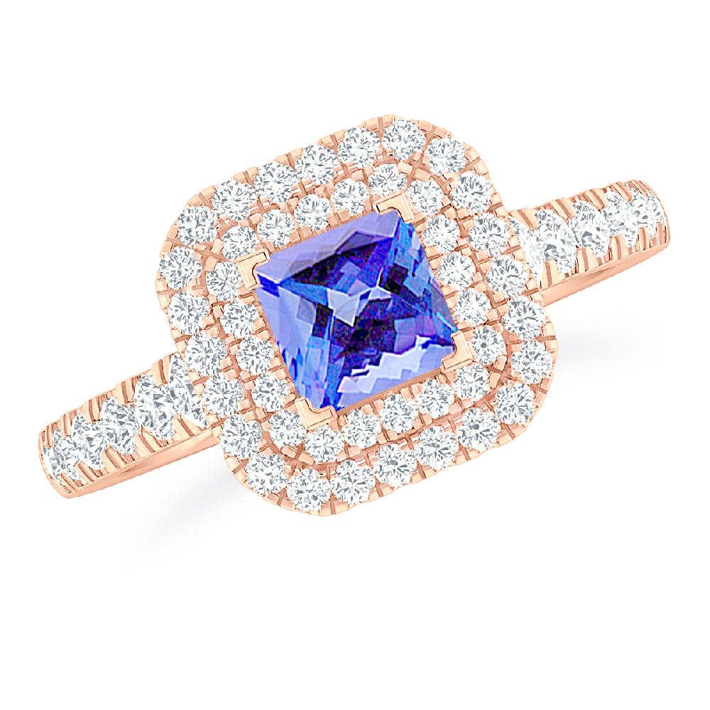 Rose Gold - Tanzanite