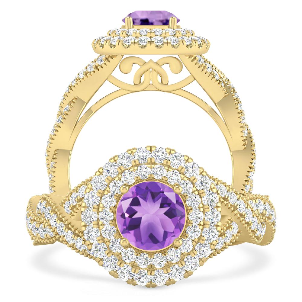 Yellow Gold - Amethyst