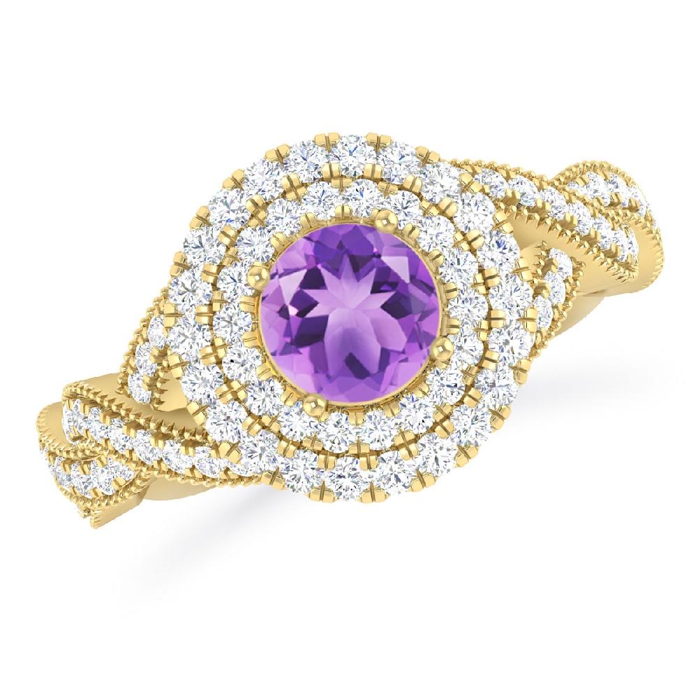 Yellow Gold - Amethyst