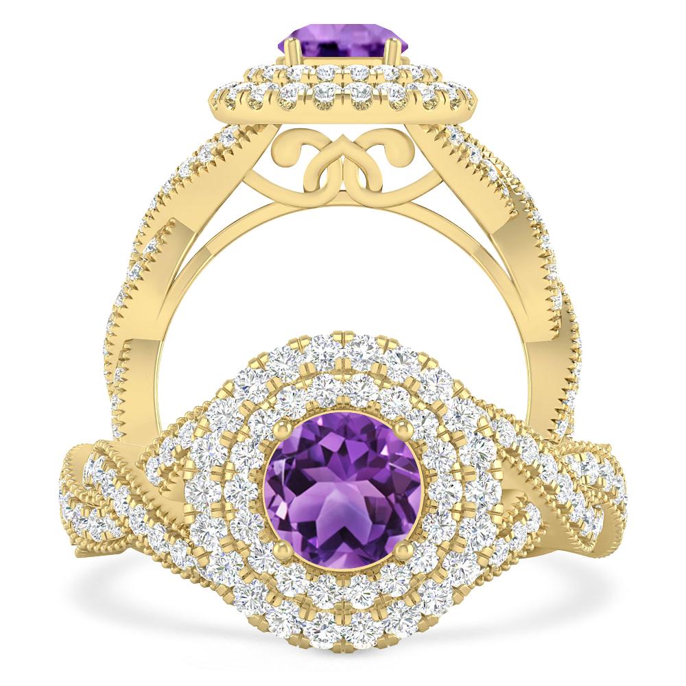 Yellow Gold - Amethyst