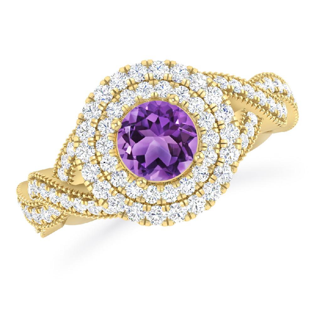 Yellow Gold - Amethyst