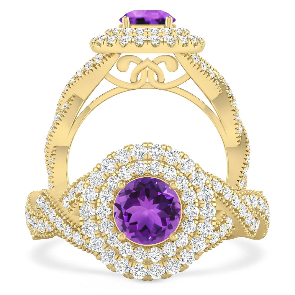 Yellow Gold - Amethyst