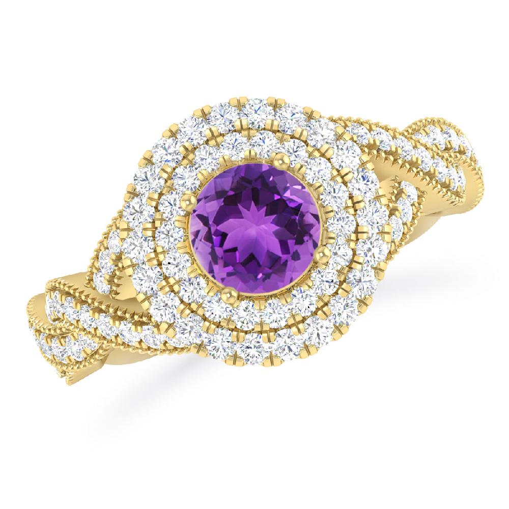 Yellow Gold - Amethyst