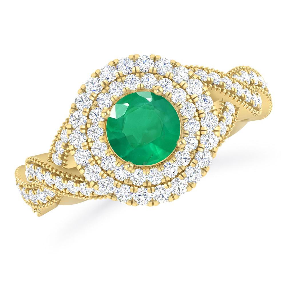 Yellow Gold - Emerald