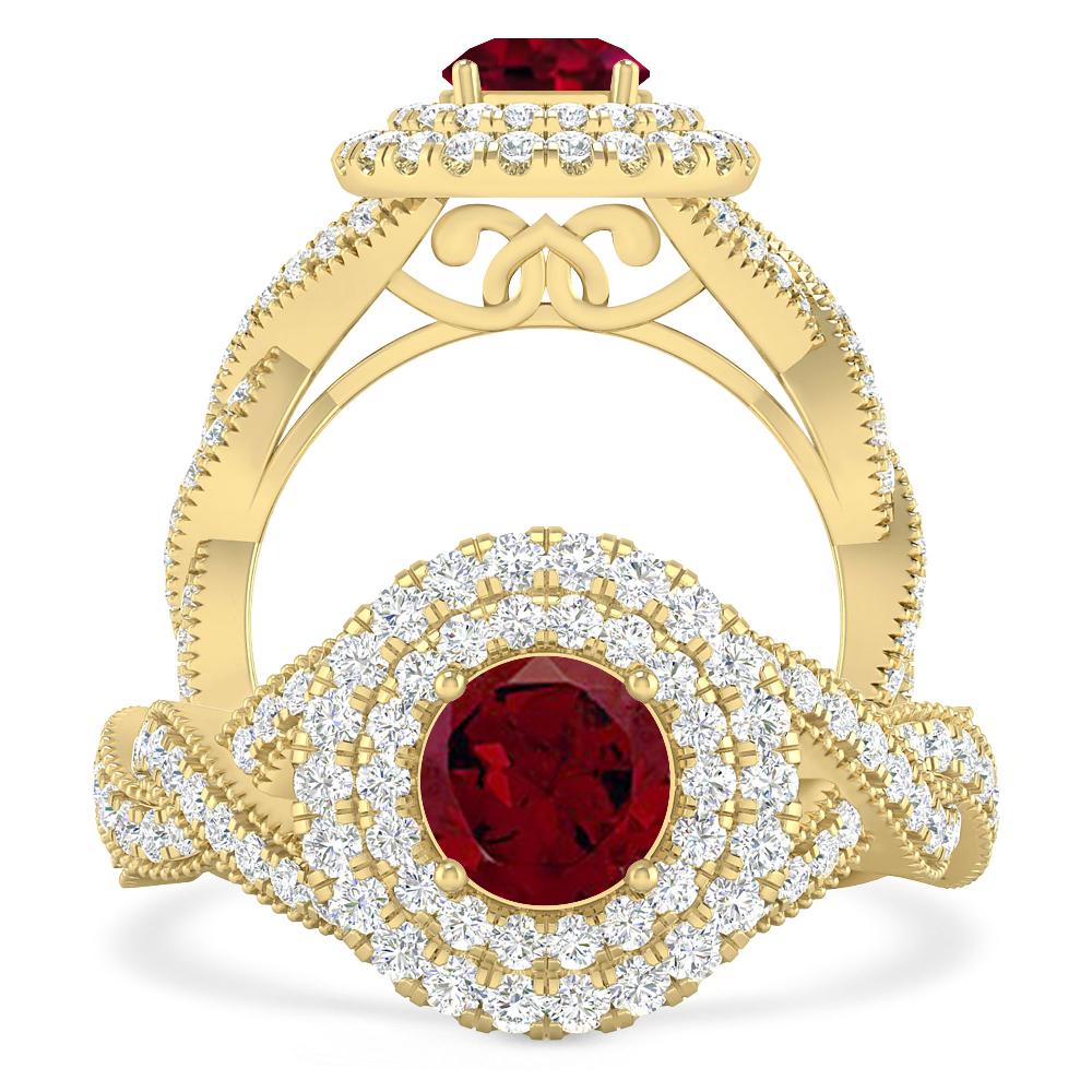 Yellow Gold - Garnet