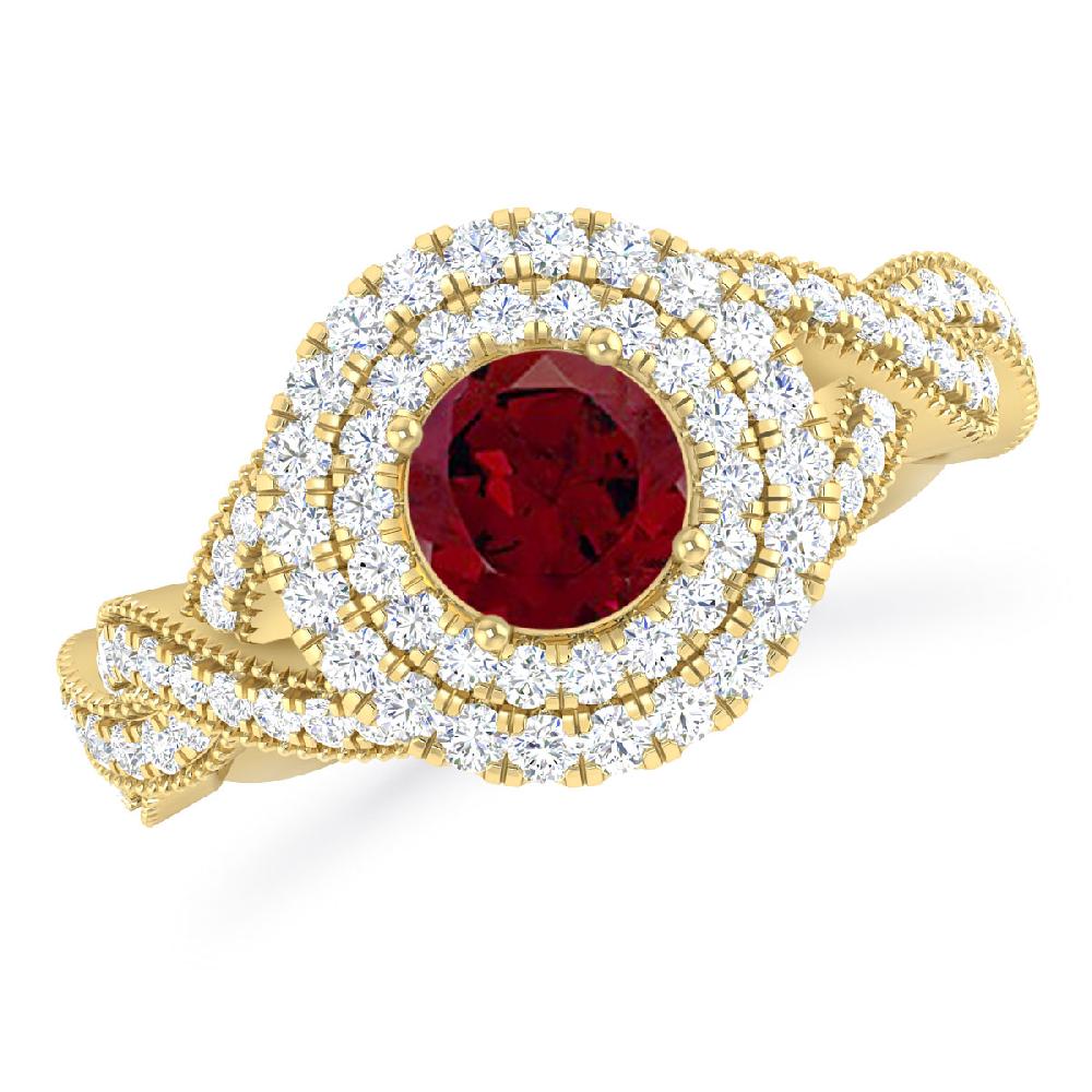 Yellow Gold - Garnet