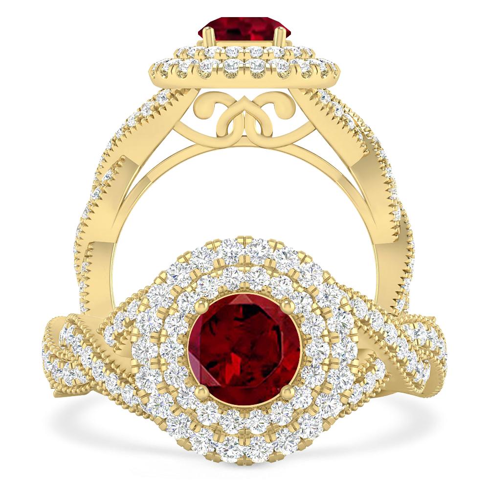 Yellow Gold - Garnet