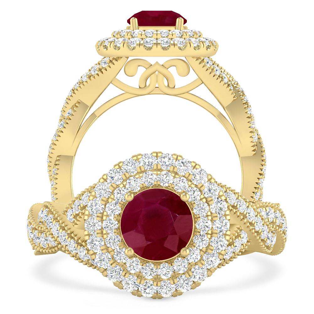 Yellow Gold - Ruby