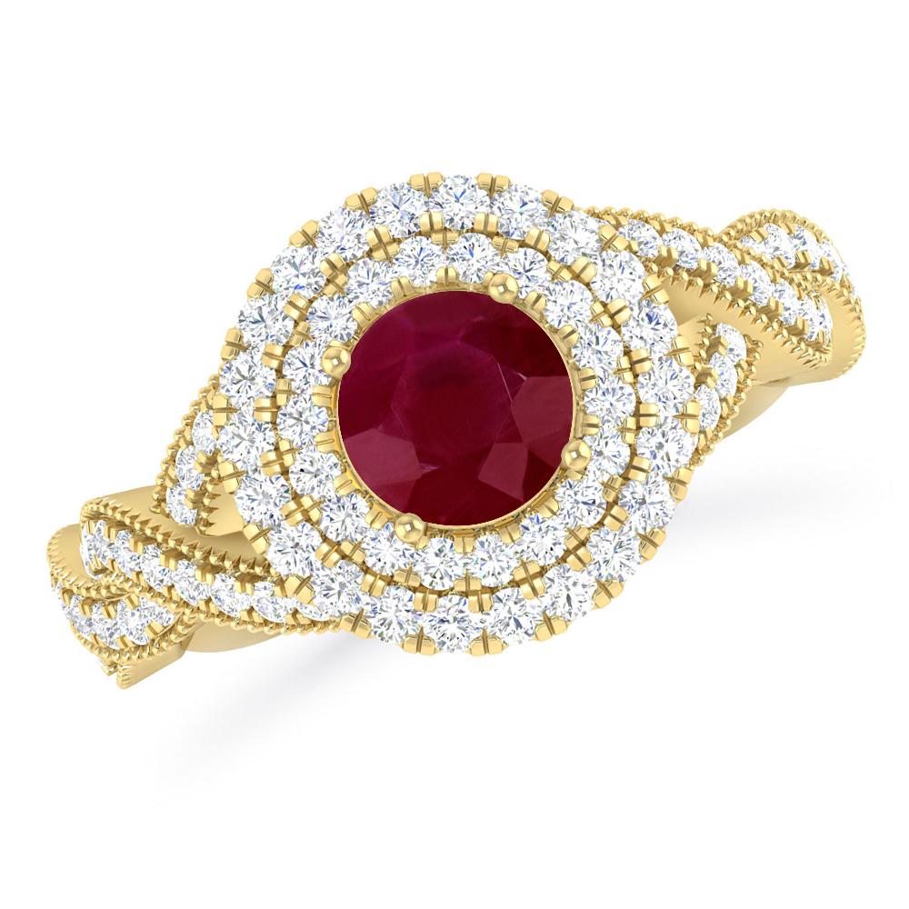 Yellow Gold - Ruby