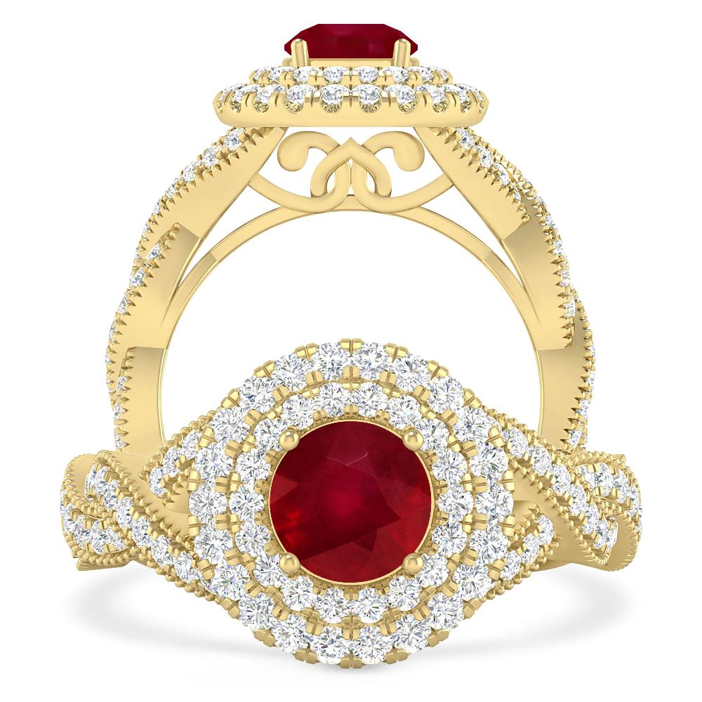 Yellow Gold - Ruby