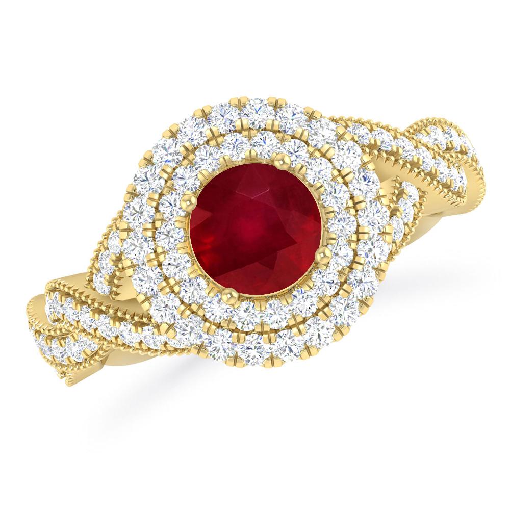 Yellow Gold - Ruby