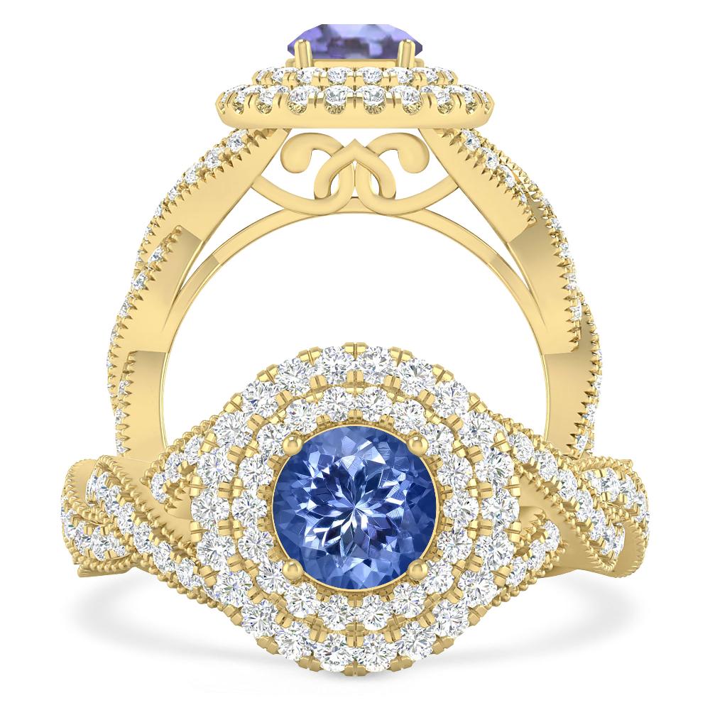 Yellow Gold - Tanzanite