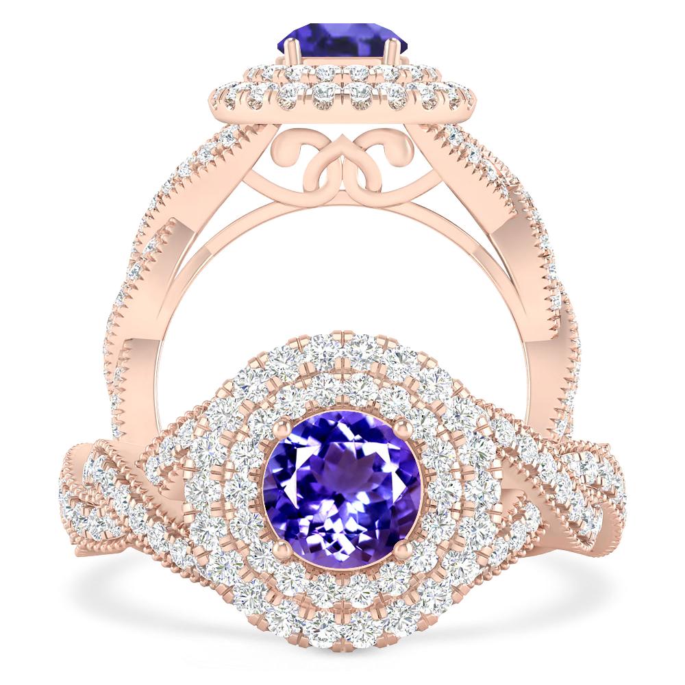 Rose Gold - Tanzanite