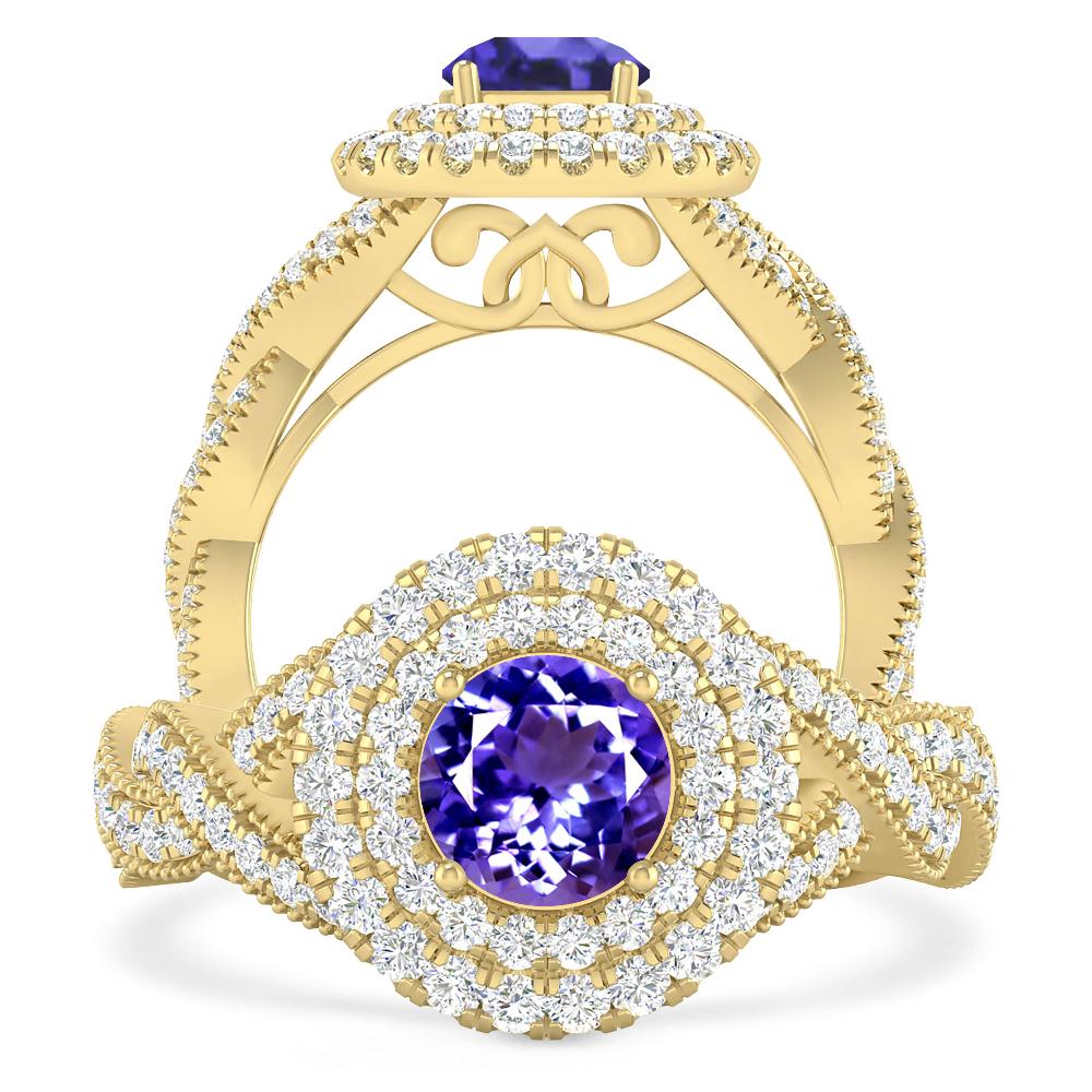 Yellow Gold - Tanzanite