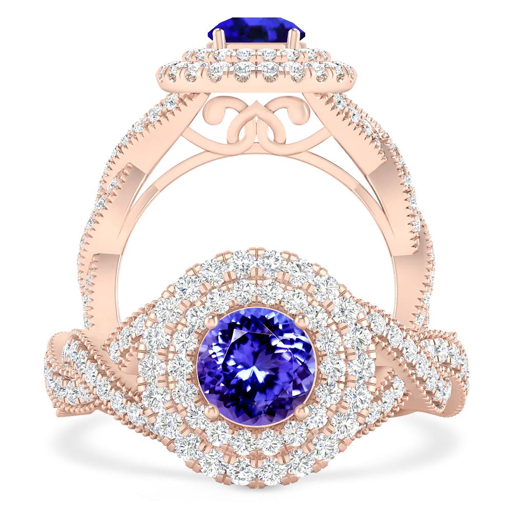 Rose Gold - Tanzanite