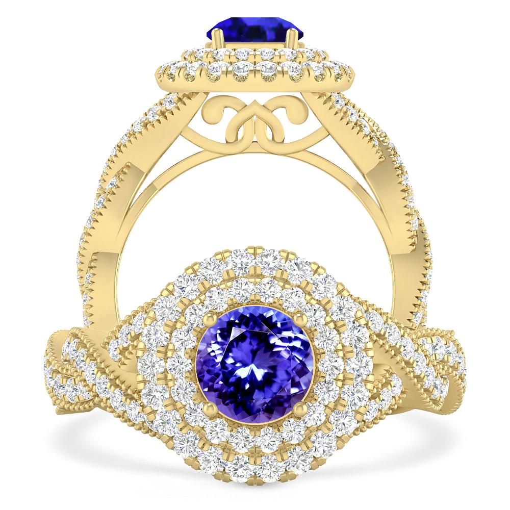 Yellow Gold - Tanzanite