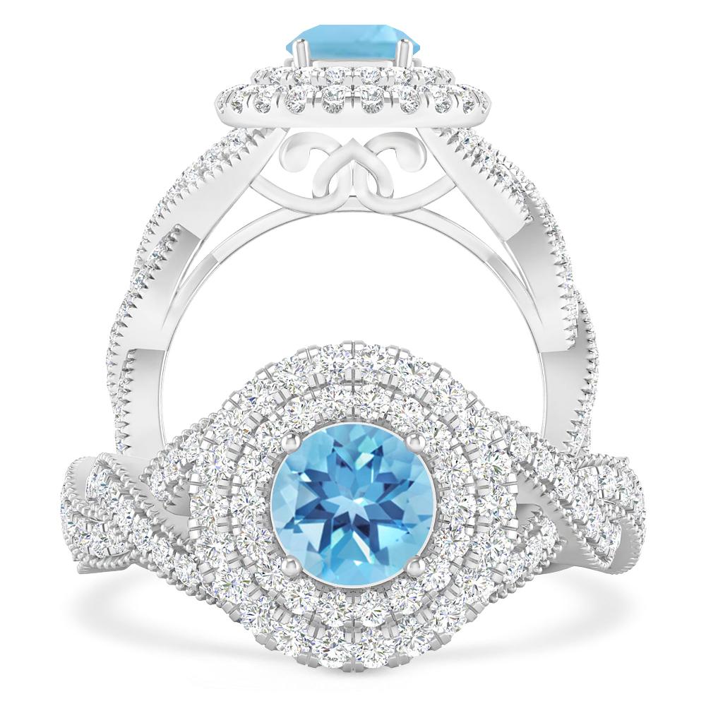 White Gold - Blue Topaz