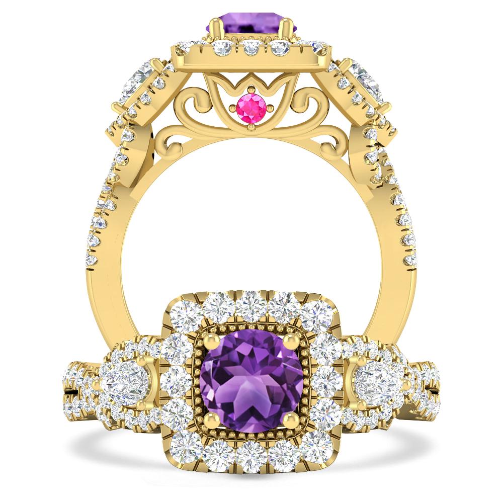 Yellow Gold - Amethyst