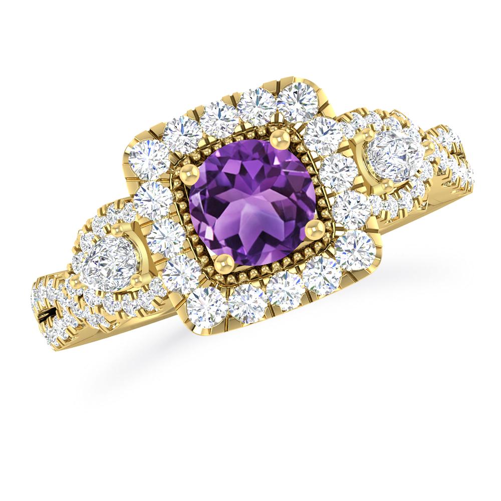 Yellow Gold - Amethyst