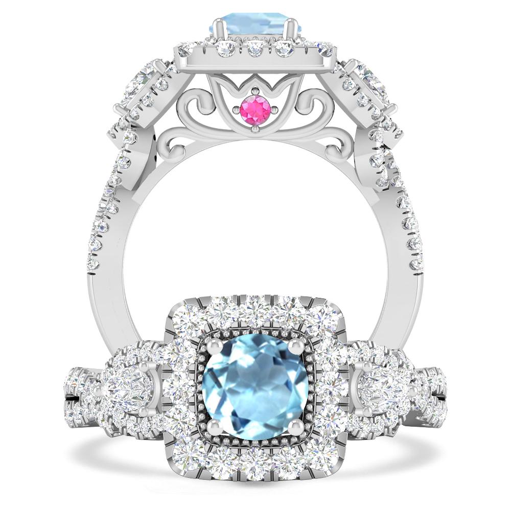 White Gold - Aquamarine