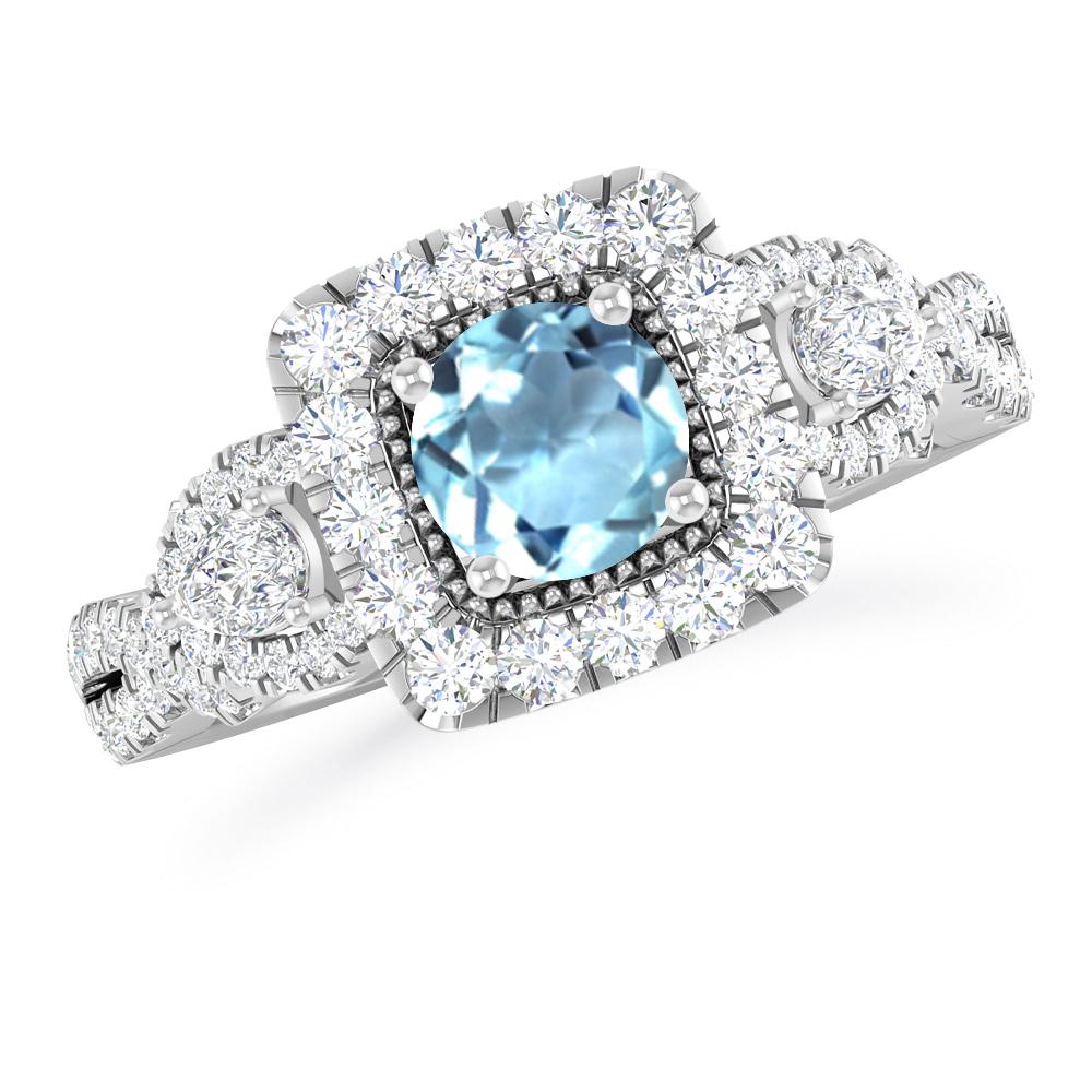 White Gold - Aquamarine